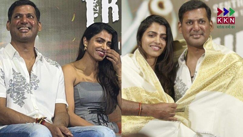 Tamil Actors Vishal and Sai Dhanshika Announce Wedding Plans Publicly at Film Press Meet