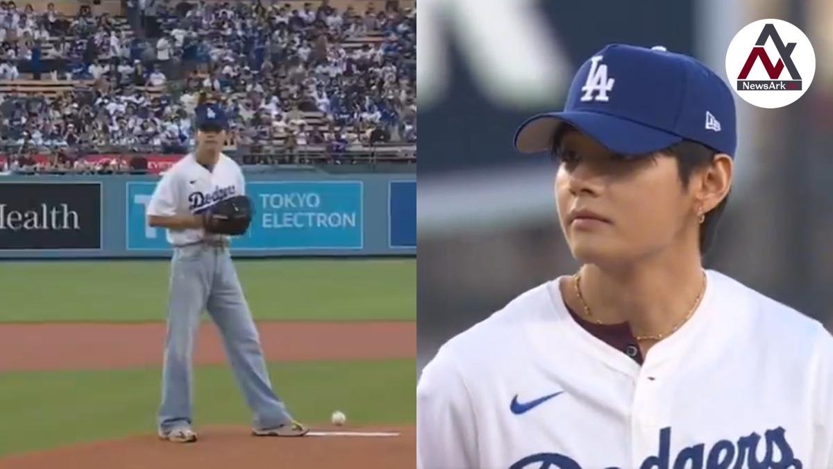 BTS' V throws ceremonial first pitch at Los Angeles 'Dodgers Game', wins hearts online | Watch