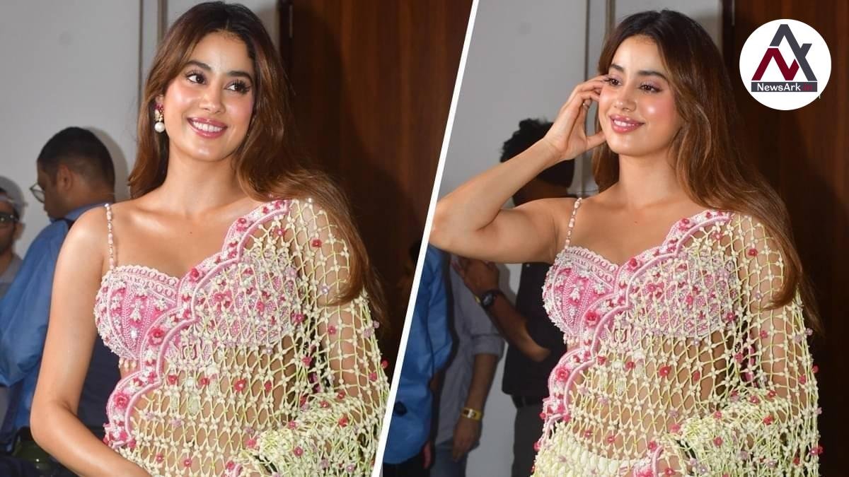 Janhvi Kapoor Stuns in Unique Floral Saree for ‘Param Sundari’ Promotions